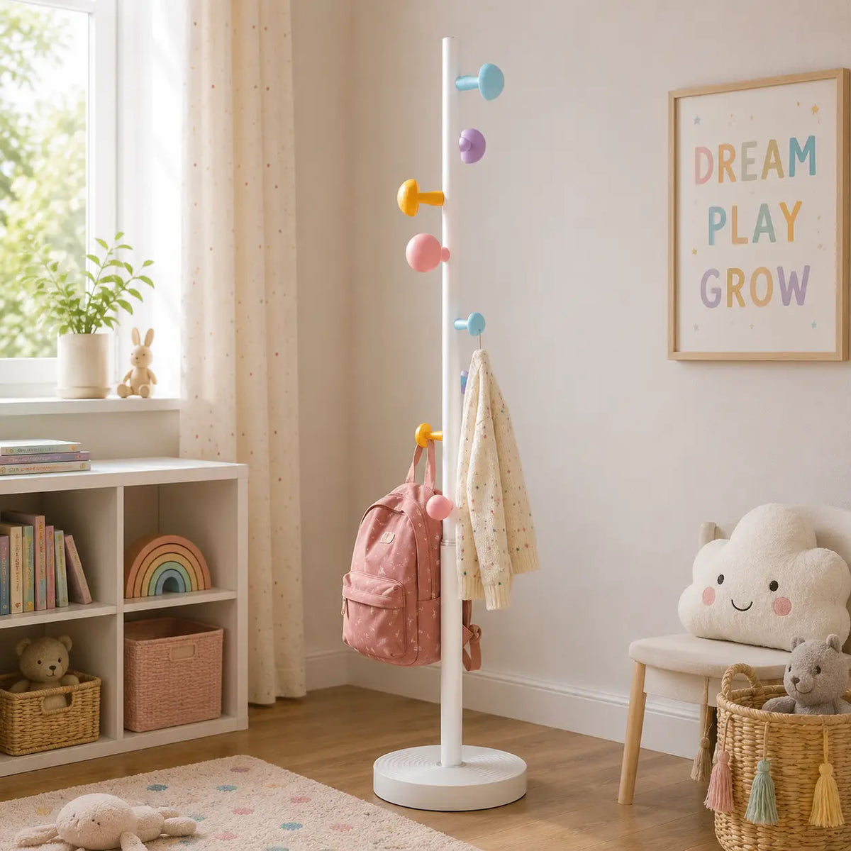 Porte-manteau enfant sur pied blanc dans une chambre Image