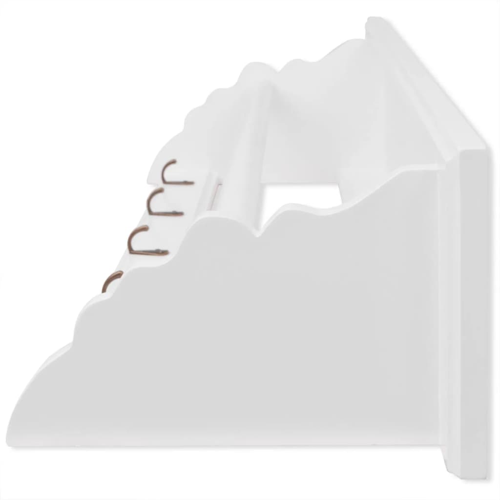 Porte-Manteau Mural Baroque Blanc
