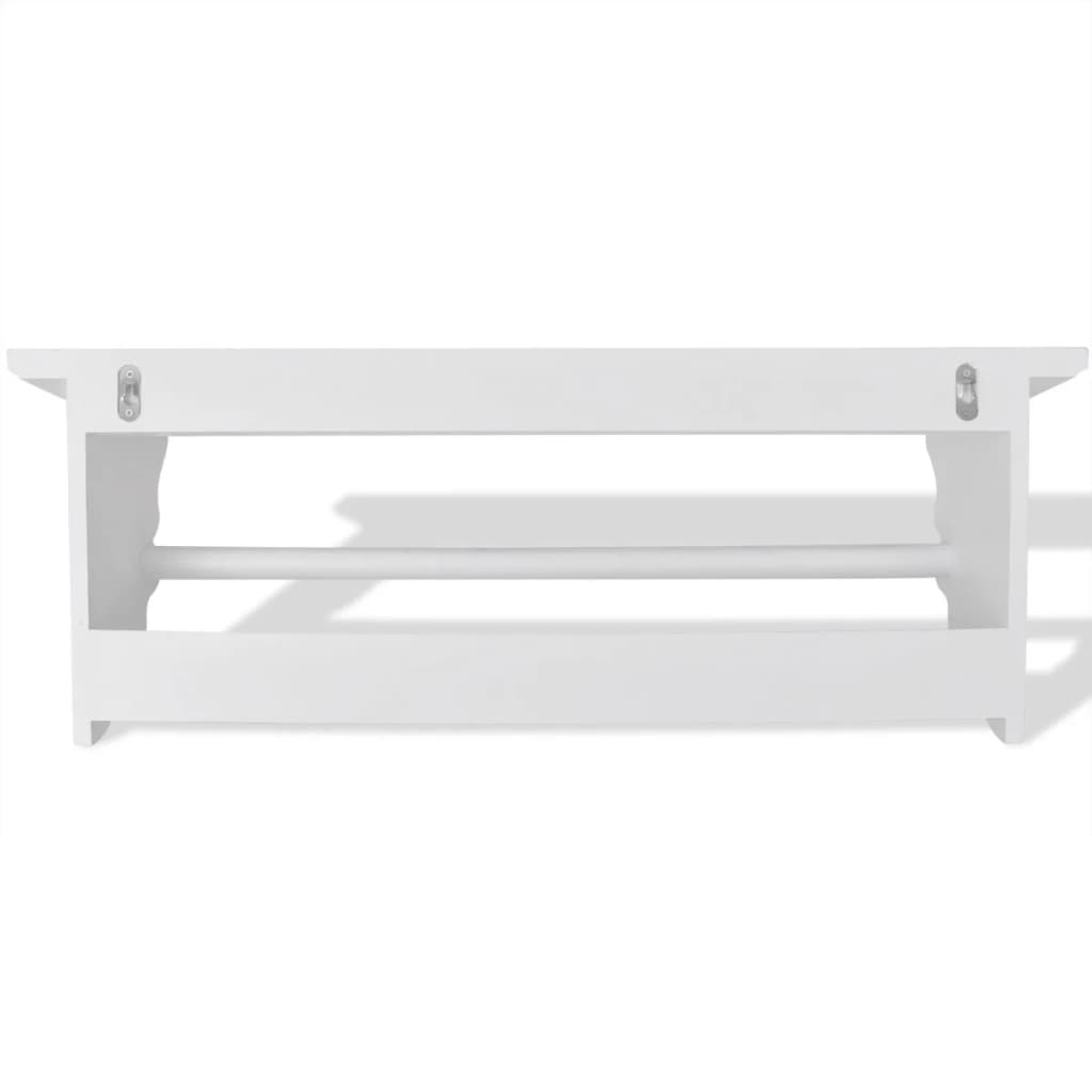 Porte-Manteau Mural Baroque Blanc
