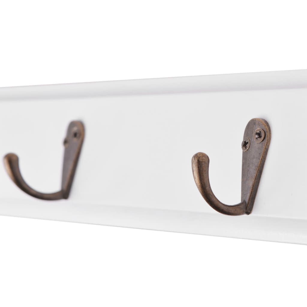 Porte-Manteau Mural Baroque Blanc