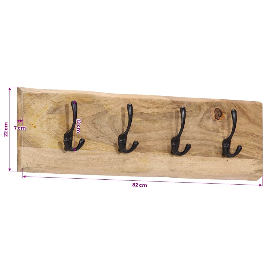 Porte-Manteau Mural Bois Massif
