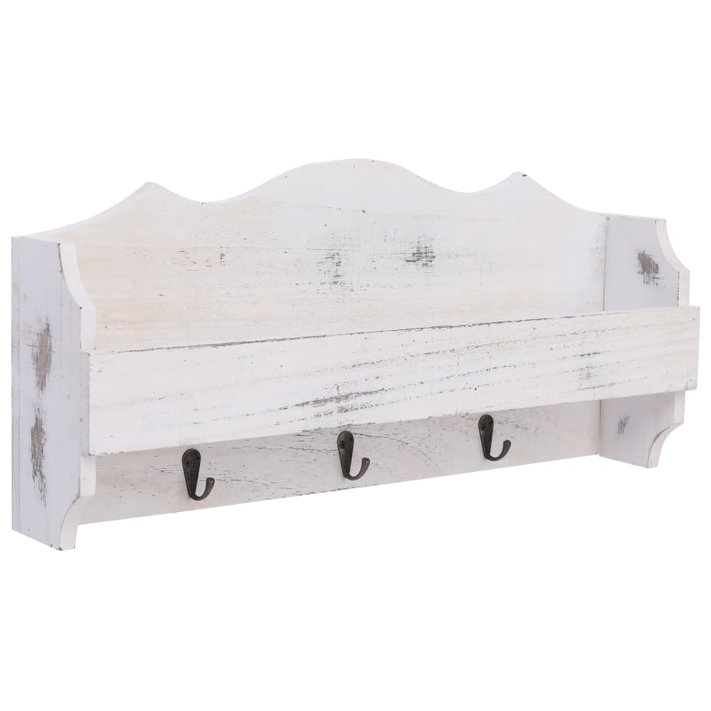 Porte-Manteau Mural Bois Blanc