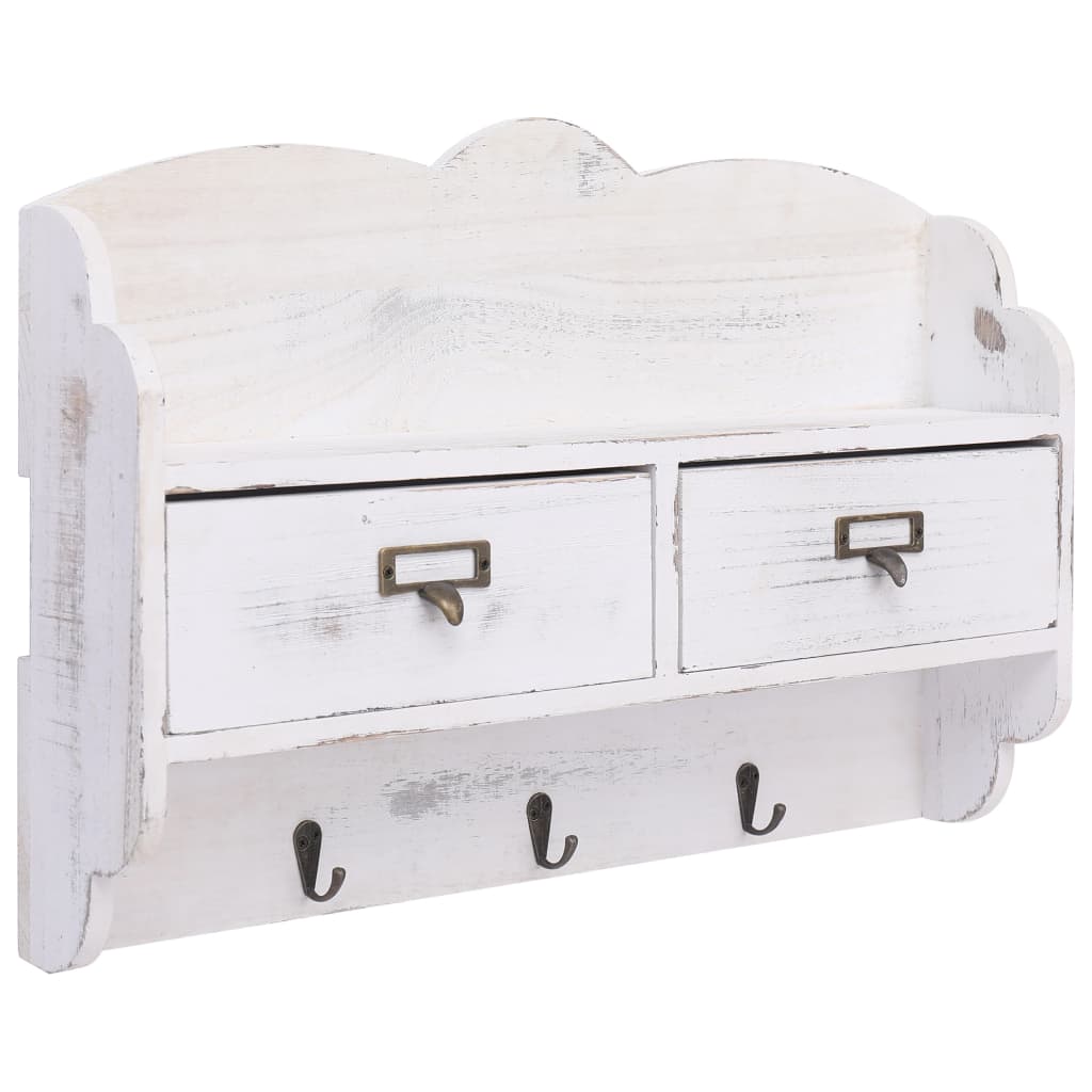 Porte-Manteau Mural Bois Blanc
