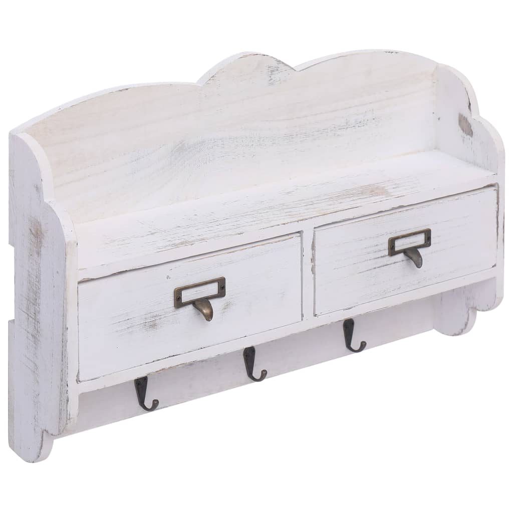 Porte-Manteau Mural Bois Blanc