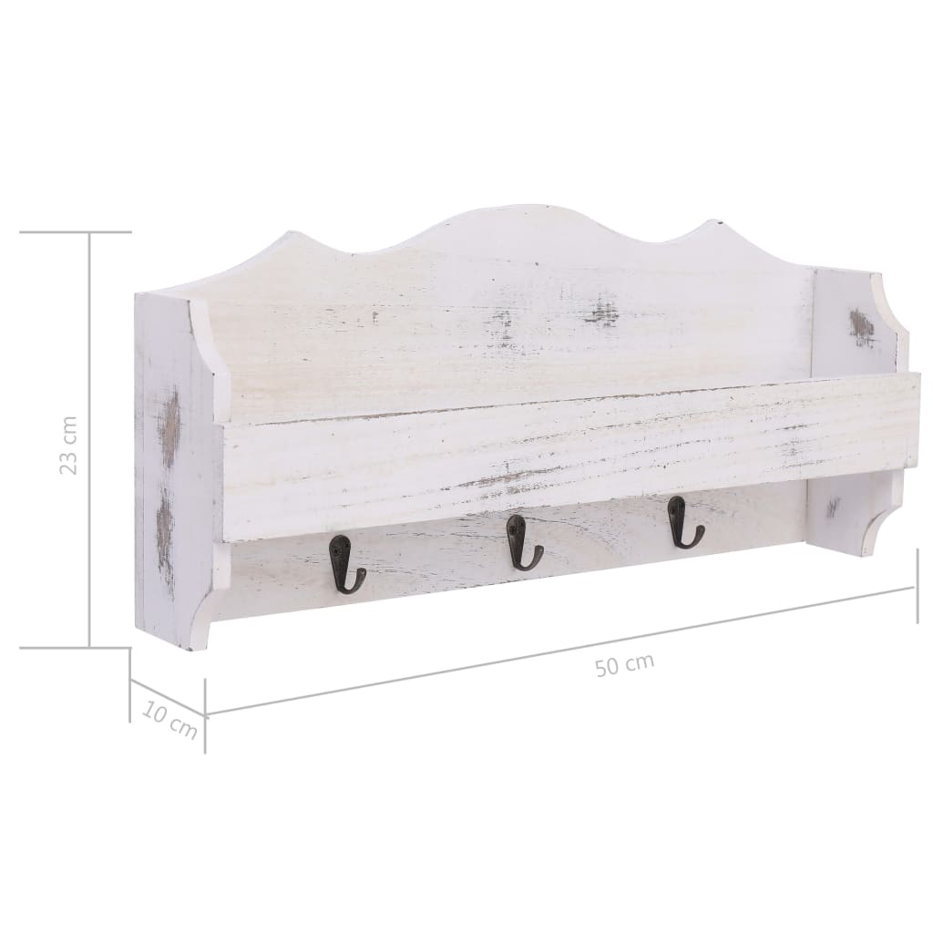Porte-Manteau Mural Bois Blanc