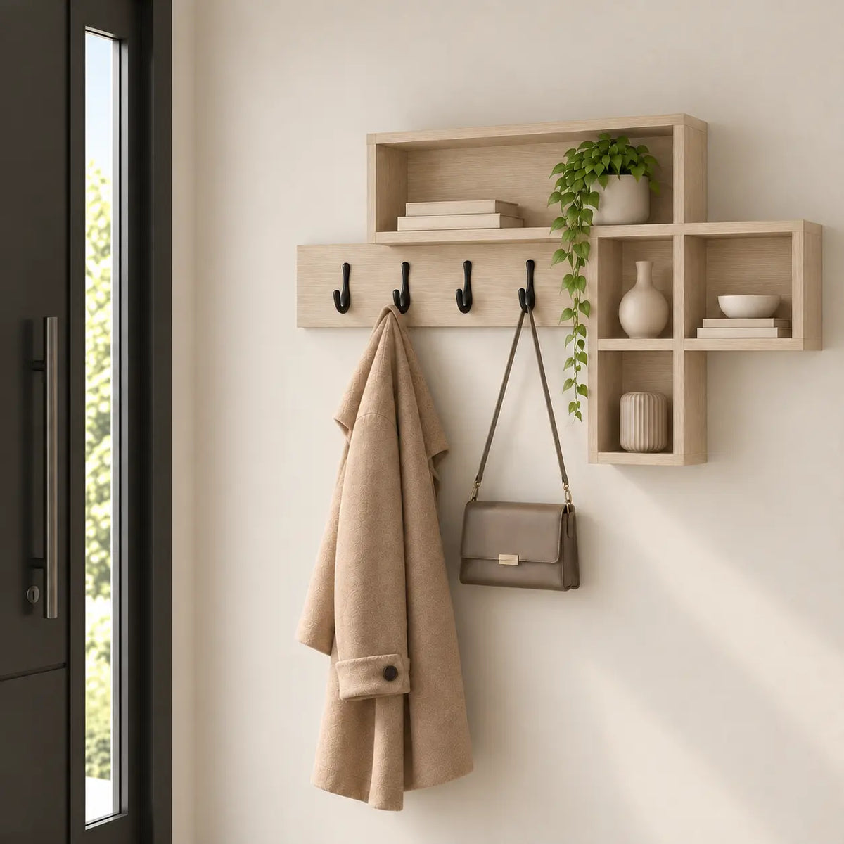 Porte-Manteau Mural Bois