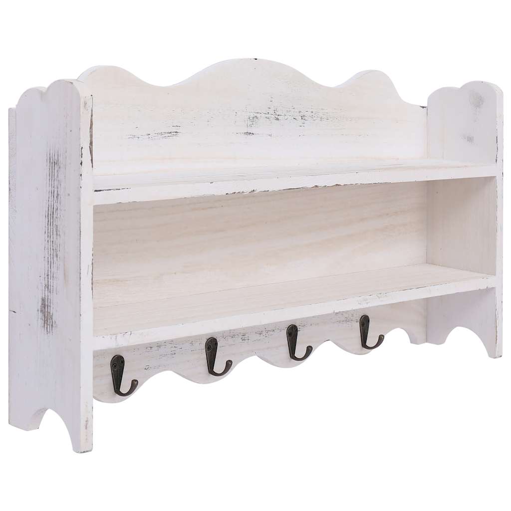 Porte-Manteau Mural Bois Blanc