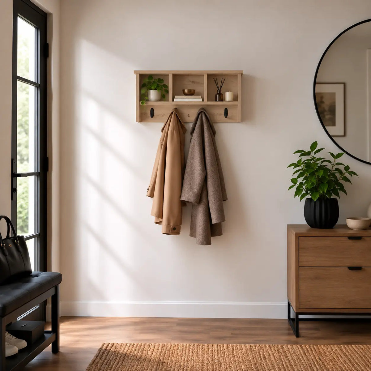 Porte-Manteau Mural Bois