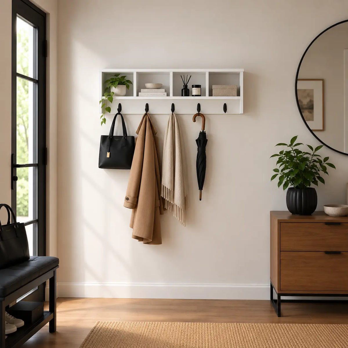 Porte-Manteau Mural Bois