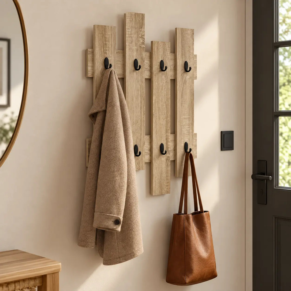 Porte-Manteau Mural Bois