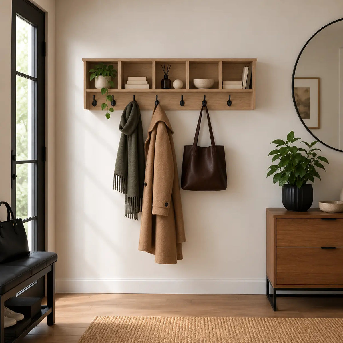 Porte-Manteau Mural Bois