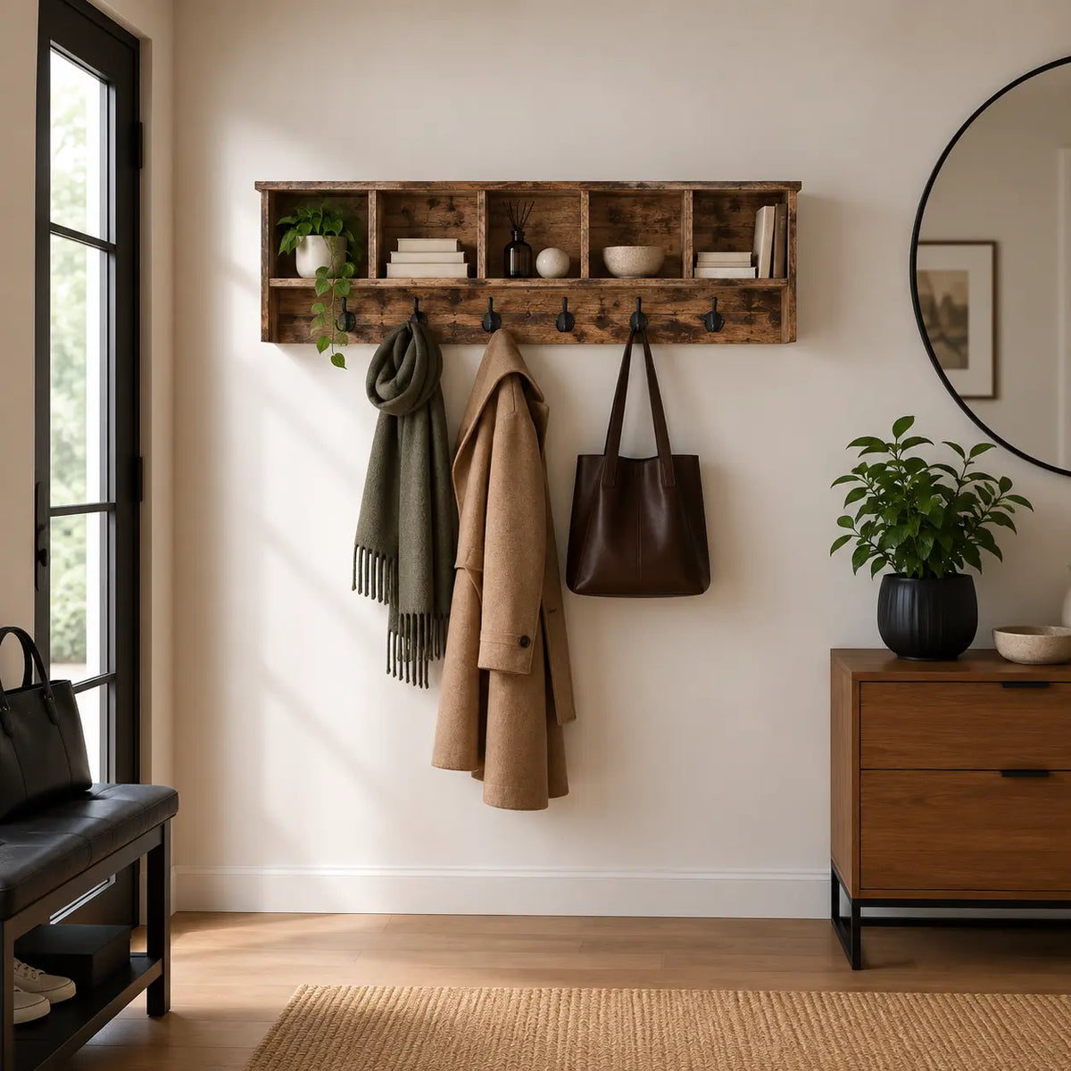 Porte-Manteau Mural Bois
