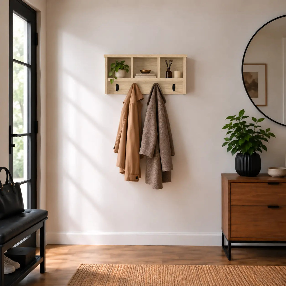 Porte-Manteau Mural Bois