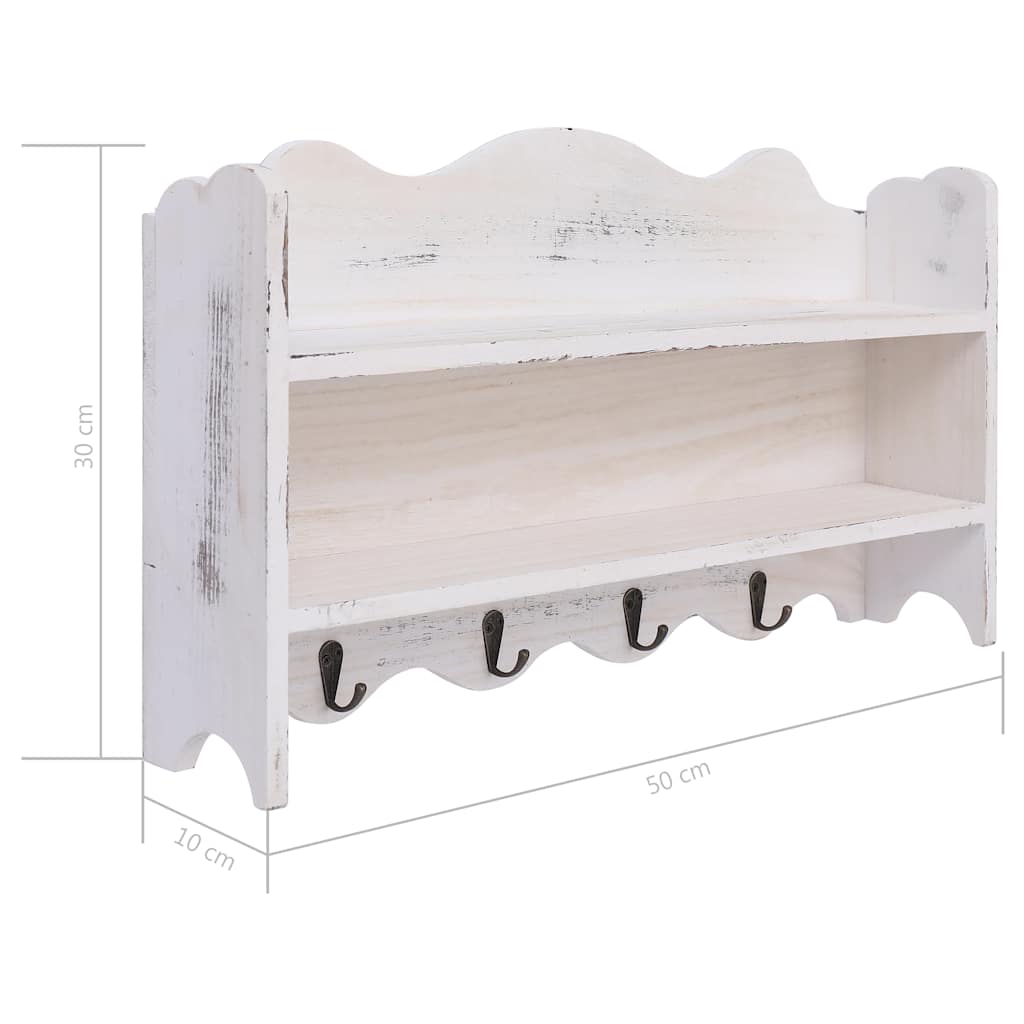 Porte-Manteau Mural Bois Blanc