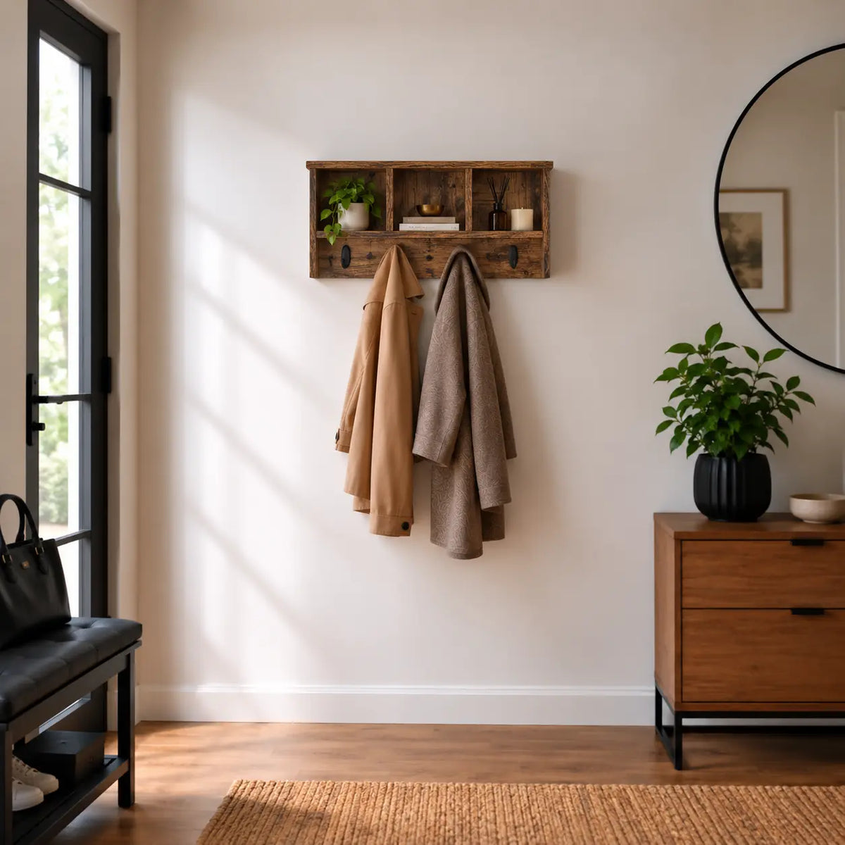 Porte-Manteau Mural Bois