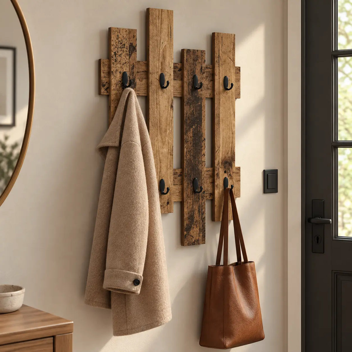 Porte-Manteau Mural Bois