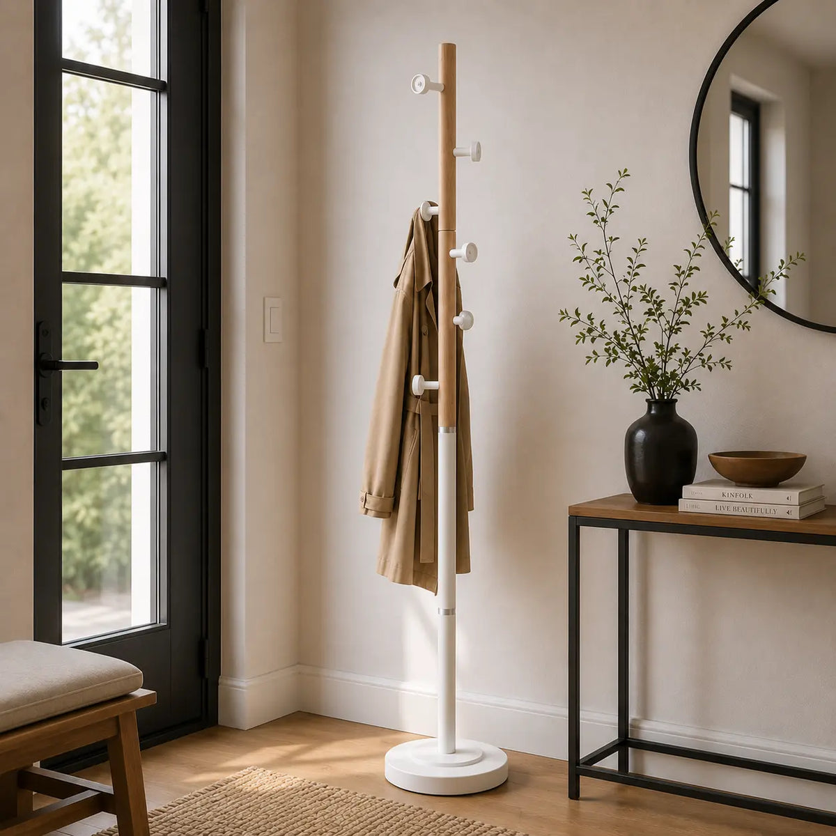 Porte-Manteau sur Pied Branche Champignon